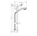 Душевой набор Hansgrohe Crometta 85 1jet/Unica'Crometta 0,90 м, ½’ (27729000) 27729000