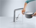 Смеситель для кухонной мойки Hansgrohe Metris Select M71 320, ламинарная струя, кнопка Select, однорычажный, хром 14883000 14883000