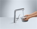 Смеситель для кухонной мойки Hansgrohe Metris Select M71 320, ламинарная струя, кнопка Select, однорычажный, хром 14883000 14883000