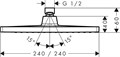 Верхний душ Hansgrohe Crometta E 240 1jet EcoSmart 26727000