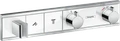 15355400 RainSelect Термостат, скрытого монтажа, для 2 потребителей, белый/хром (нужна СЧ 15310180) 15355400