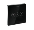 Переключатель потоков Hansgrohe ShowerSelect Glass, стеклянный (черный/хром) (15736600) 15736600