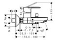 Hansgrohe 31642000 Talis E2 Смеситель для ванны, однорычажный, 1/2 31642000