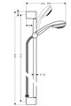 Душевой набор Hansgrohe Crometta 85 Multi/Unica'Crometta 0,90 м, ½’ (27766000) 27766000