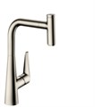 Смеситель для кухни Hansgrohe Talis Select, однорычажный, с выдвижным изливом, сталь (72821800) 72821800