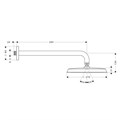 Hansgrohe 27424000 Raindance Верхний душ Raindance Classic AIR, 240 мм, держатель 383 мм, 1/2 27424000