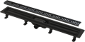 APZ10BLACK-650M Simple Водоотводящий желоб с порогами для перф решетки, черный мат замена на AG101101650 APZ10BLACK-650M
