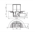 APV1321 Сливной трап 105 × 105/50, подводка – боковая, решетка – нержавеющая сталь, гидрозатвор – ко APV1321