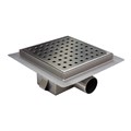 Трап для душа AZARIO металлический 150*150 горизонтальный выпуск AZZ1150