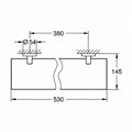 Полка Grohe Essentials 530 мм прозрачное стекло, хром (40799001) 40799001