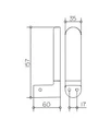 Держатель для туалетной бумаги Keuco ELEGANCE 11663010000, для запасного рулона, латунь/хром 11663010000
