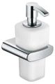 Дозатор для жидкого мыла Keuco ELEGANCE 11653019000, для пенного мыла, в комплекте с держателем и насосиком, опаловое стекло/хром 11653019000