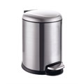 Мусорное ведро Azario 5 л., с плавным закрыванием, с педалью, матовый хром (AZ-301N-5L) AZ-301N-5L