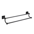 ALTRE Полотенцедержатель трубчатый двойной 60 см, черный матовый AZ-96002BB