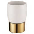 Стакан керамический Azario ELVIA настольный, золото (AZ-126AG) AZ-126AG