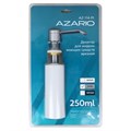 Дозатор для жидких моющих средств AZARIO врезной, 250ml, латунь, емкость - пластик, хром (AZ-114-Pl) AZ-114-Pl