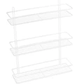 FX-730W-3 Полка прямая трехэтажная белая (2шт) FX-730W-3