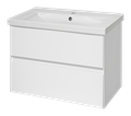 Тумба под раковину Misty Твист 80 подвесная (белая) П-Тви01080-011П2Я