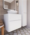 Тумба со столешницей Vita 60 для ванной комнаты, подвесная VITA-600-T02-2B-SF027