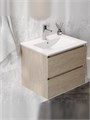 Тумба подвесная с раковиной для ванной 60 см Laina дуб светлый раковина Ritta 60 F16033 1224852