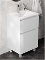 Тумба напольная с раковиной для ванной 50 см Laina белая раковина Ritta 50 F16042 1224861