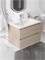 Тумба подвесная с раковиной для ванной 70 см Laina дуб светлый раковина Ritta 70 F16034 1224853
