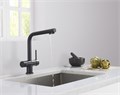 Смеситель для кухни с подключением фильтра Timo Saona 2396/03F черный 2396/03F