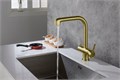 Смеситель для кухни с подключением фильтра и выдвижной лейкой Timo Saona 2346/17FL золото матовое 2346/17FL