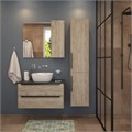 Тумба подвесная с раковиной для ванной 85 см Teymi Helmi фасад дуб столешница графит раковина Helmi Mini 24 T60304_T50203 1204263