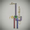 Душевая система встроенная Timo Saona SX-2309/17SM золото матовое SX-2309/17SM