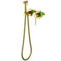 Смеситель встроенный с гигиеническим душем с защитой от ожогов Timo Saona золото шлифованное (2339/20SM) 2339/20SM
