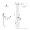 Душевая система встроенная Timo Saona розовое золото (SX-2348/19SM) SX-2348/19SM