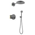 Душевая система встроенная с термостатом Timo Saona черное золото (SX-2308/18SM) SX-2308/18SM