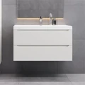 Тумба с  раковиной Violetta  для ванной комнаты, подвесная VIOLETTA-P-T02-100-2B-SF019