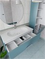 Тумба с  раковиной Sole  для ванной комнаты, подвесная SOLE-T01-100-2B-SF027