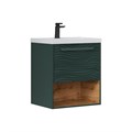 Тумба под раковину EQUIL Gleam 60, подвесная, 1 ящ., зеленый камень/дуб вотан (под раковину 78857-60) (tpGLEAM60.1Y.N-34) tpGLEAM60.1Y.N-34