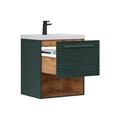 Тумба под раковину EQUIL Gleam 60, подвесная, 1 ящ., зеленый камень/дуб вотан (под раковину 78857-60) (tpGLEAM60.1Y.N-34) tpGLEAM60.1Y.N-34