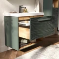 Тумба под раковину EQUIL Gleam 80, подвесная, 1 ящ., зеленый камень/дуб вотан (под раковину 78857-80) (tpGLEAM80.1Y.N-34) tpGLEAM80.1Y.N-34