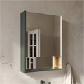 Шкаф зеркальный EQUIL Gleam 60, подвесной, 1 дв., зеленый камень/дуб вотан (szGLEAM.LED.60.1D-34) szGLEAM.LED.60.1D-34