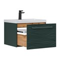 Тумба под раковину EQUIL Gleam 60, подвесная, 1 ящ., зеленый камень/дуб вотан (под раковину 78857-60) (tpGLEAM60.1Y-34) tpGLEAM60.1Y-34