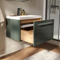 Тумба под раковину EQUIL Gleam 60, подвесная, 1 ящ., зеленый камень/дуб вотан (под раковину 78857-60) (tpGLEAM60.1Y-34) tpGLEAM60.1Y-34