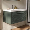 Тумба под раковину EQUIL Gleam 80, подвесная, 1 ящ., зеленый камень/дуб вотан (под раковину 78857-80) (tpGLEAM80.1Y-34) tpGLEAM80.1Y-34
