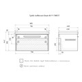 Тумба под раковину EQUIL Gleam 80, подвесная, 1 ящ., зеленый камень/дуб вотан (под раковину 78857-80) (tpGLEAM80.1Y-34) tpGLEAM80.1Y-34