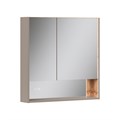 Шкаф зеркальный EQUIL Gleam 80, подвесной, 2 дв., амарок /дуб вотан/дуб вотан (szGLEAM.LED.80.2D-25) szGLEAM.LED.80.2D-25