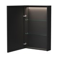 Шкаф зеркальный EQUIL Strong 50, подвесной, 1 дв., дуб черный (szSTRONG.LED.50.1D.R/L-35) szSTRONG.LED.50.1D.R/L-35