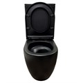 Унитаз-компакт Azario Cobalt-Black 610x360x805 напольный, безободковый, система смыва "скрытое Торнадо", с быстросъемным сиденьем "Микролифт", черный матовый (AZ-6089A-MB) AZ-6089A-MB