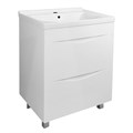 Комплект Тумба Loranto Santorini 60 610х460х810 напольная, с раковиной MONTE Neo 60, Белый Глянец (CS00105567) CS00105567