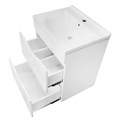 Комплект Тумба Loranto Santorini 60 610х460х810 напольная, с раковиной MONTE Neo 60, Белый Глянец (CS00105567) CS00105567