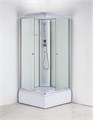 Душевая кабина Loranto 880х880х2150 белое заднее стекло, поддон 30 см, матовое стекло 4 мм, профиль хром матовый (CS-990ETM/W-90) CS-990ETM/W-90