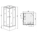 CS-990ETM/W-90 Душ. Кабина 900x900x2150 поддон 30 см CS-990ETM/W-90